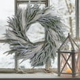 thumbnail image 4 of HongHeng 15" Christmas Wreaths for Front Door with Lights, Winter Outdoor Wreath Pine Wreath with Pampas Grass, Christmas Indoor Wreaths for Wall Window Fireplace Home Holiday Decor, 4 of 6