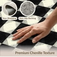 thumbnail image 6 of ODIKA 5'x7' Washable Area Rug Diagonal Dot Mosaic Entry Music Long Entryway Checkered Geometric Refined for Guest Room, Lounge, Apartment, Non-Slip Low Profile, Stain Resistant, 6 of 7