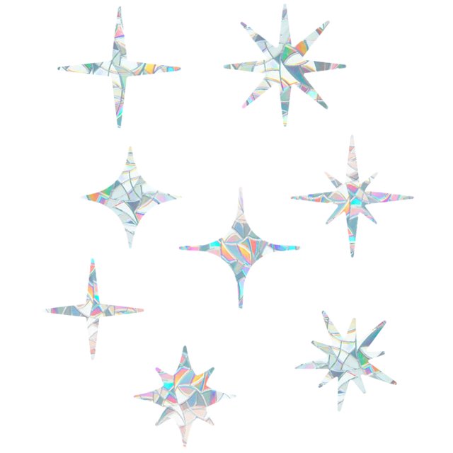 Houderco 8Ud Calcomanías Decorativas Para Anticolisión Multicolor Clings Estáticos Sin