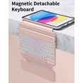 thumbnail image 3 of Getino Compatible with Apple iPad A16 11th 10th Generation Case with Keyboard 360° Rotatable 7 Colors Backlit Detachable Keyboard Case Cover for iPad 10th Gen 10.9 inch & iPad 11th Gen 11 inch, 3 of 8