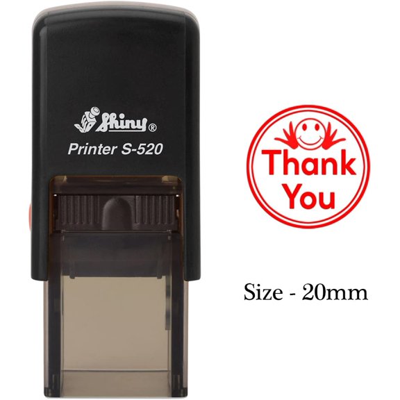 Thank You Print Plastic Stamp Clear Print for Commercial Use Shiny Self-Inking Stamp