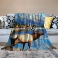 thumbnail image 2 of Orinice Elk Blanket Forest Grass DeerBlanket Soft Fuzzy Plush Throw Blankets for Couch Bed  40x50in, 2 of 6