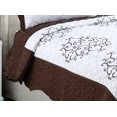 thumbnail image 3 of Marina Decoration Embroidered Stitching Coverlet Bedspread Ultra Soft Solid Bedding Summer Quilt Set with Quilted Sham, Brown Mandala Blazon Pattern, 3 of 5