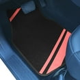 thumbnail image 3 of FH Group Carpet Liners Car Floor Mats with Faux Leather Stripes - Full Set, 3 of 5