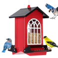 thumbnail image 1 of Comedero para pájaros Gbekery Squirrel Proof, 2,27 kg de capacidad, metal rojo, 1 of 7
