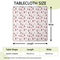 thumbnail image 2 of Pink Christmas Tree Pattern Square Fitted Tablecloth with Elastic Edge,Square Table Cover,Washable Elastic Table Cover for Home Kitchen Party Decor 36"x36", 2 of 6