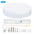 thumbnail image 3 of Uxcell 4.7" Ceiling Light Canopy Kit Pendant Light Fixture Mounting Bracket Hardware for Chandelier White 1 Set, 3 of 6