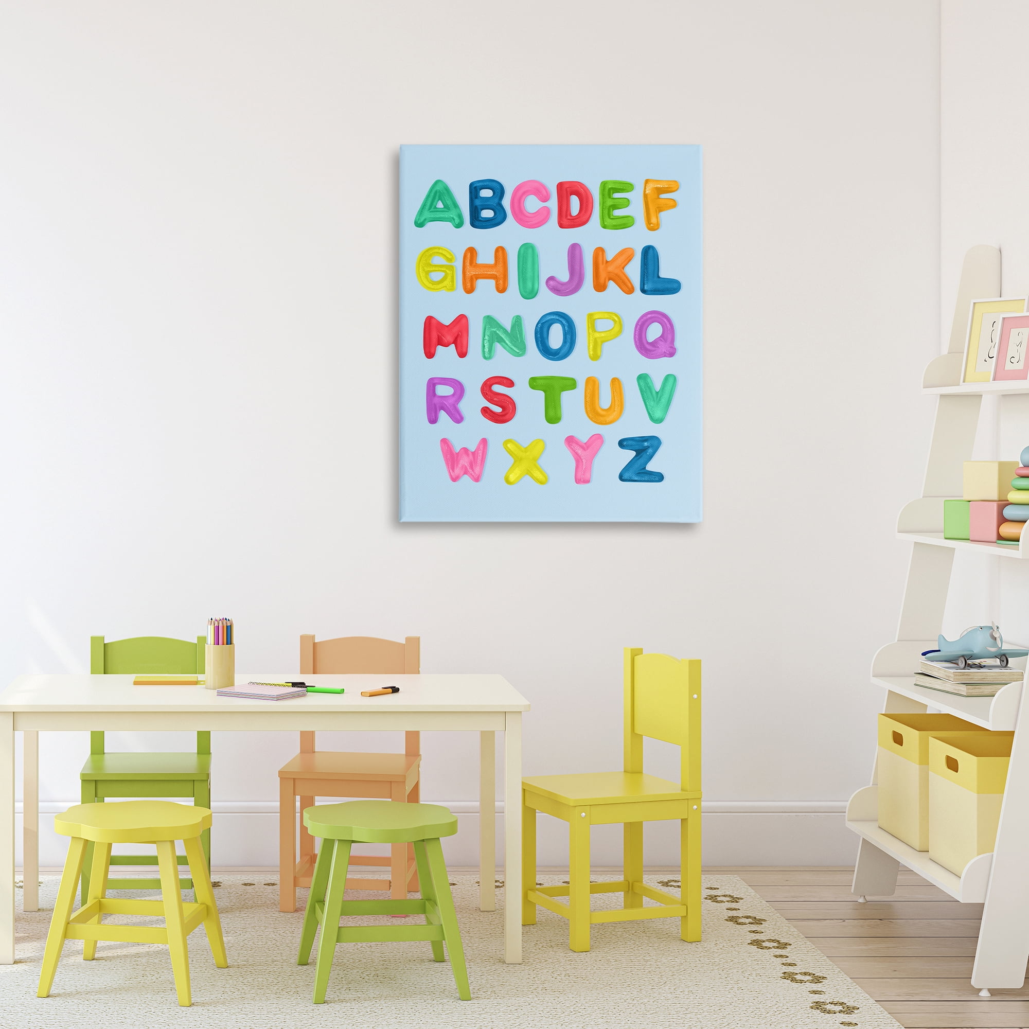 Stupell Industries Gummy Candy Alphabet Canvas Wall Art, design by LISH Creative