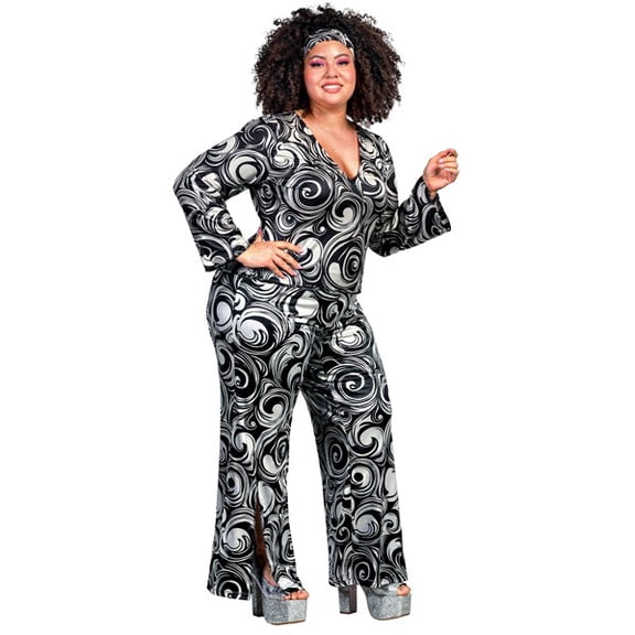Plus Size Foxy Disco Jumpsuit Costume for Women | Disco Costumes