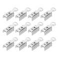 thumbnail image 1 of 400 Pcs Fold Over Cord Ends, 10.2x2.5mm Ribbon Crimp Ends Cap, Clasp Tips for Leather Craft Making Diy (Silver), 1 of 6