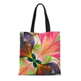 thumbnail image 1 of NUDECOR Toile Fourre-Tout Sac Vert Multicolore Belle Fleur Fractale Ordinateur Généré Graphiques Rose Réutilisable Épaule Épicerie Sacs à Main Sac à Main, 1 of 1