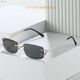 thumbnail image 5 of Qarigey Gafas de sol cómodas para mujer, almohadillas suaves para la nariz, patillas elásticas, gafas de sol rectangulares de color verdadero Lentes Púrpura, 5 of 6