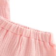 thumbnail image 5 of hengsof Baby Girl Cotton 2 Piece Set for 6 Months to 4 Years Sleeveless Round Neck Sweet Tie Detail Bow Top Shorts Outfit Soft Comfy Play Clothes, 5 of 6
