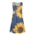 thumbnail image 7 of LTTVQM Girls Dresses Summer Sleeveless Sundresses Cute Floral Tank Dresses Trendy Crew Neck Cover Up Dresses with Pockets Navy 9-10, 7 of 7