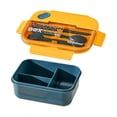 thumbnail image 4 of Lonchera con vajilla, compartimento de 42 oz, ideal para picnic, viajes y senderismo. 3 Rejillas Azul Oscuro, 4 of 9
