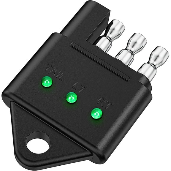 Nilight 4 Way Flat Trailer Wiring Circuit Tester Male End Wire 4 Pin Test with Bright Light Indicator for Turn Signal Brake Tail Lights Trouble Shooting