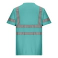 thumbnail image 3 of purcolt High Visibility Shirts for Men Hi Vis Reflective Safety Construction Shirts Short Sleeve Collared Work Shirts with Reflective Strips and Pocket, 3 of 4
