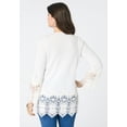 thumbnail image 2 of Roaman's Women's Plus Size Fine Gauge Lace Pullover Sweater, 2 of 4