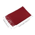 thumbnail image 4 of Bufande invierno pamujer Cáliforde rectángulo largo de punto con estilo Vino Tinto-Kintted 219x29cm/87x12, 4 of 5