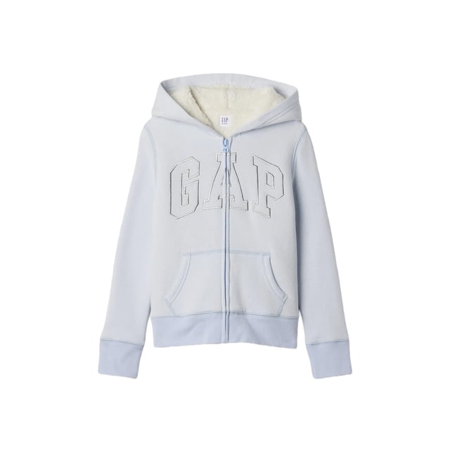 Sudadera GAP para Niñas con Logo Acogedor y Cierre Completo, Color Jet Stream, Talla XS