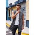 thumbnail image 2 of COOFANDY Men's Ruffle Shawl Collar Sleeveless Long Cardigan Vest, 2 of 5