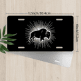thumbnail image 2 of 1 Pcs Durable License Plate Covers & Frames, Buffalo with Rays For Decorative Front, Waterproof For Decoration Aluminum License Plate Covers & Frames Cover For Men Women, 12" X 6", 2 of 6