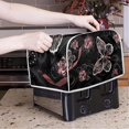 thumbnail image 4 of 2 Slice Toaster Dust Covers Long Slot Decorative Lotus Print Kitchen Bread Maker Covers Stain Resistant Appliance Cover, 4 of 8