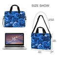 thumbnail image 3 of Laptop Bag Laptop Briefcase 15.7 x 3 x 11.8 Inches Laptop Bag Briefcases Laptop Storage Travel Laptop Bag Work Laptop Bag Deep Blue Flowers Seamless, 3 of 8