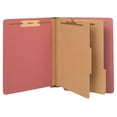 thumbnail image 4 of Deluxe Six-Section Colored Pressboard End Tab Classification Folders, 2 Dividers, Letter Size, Bright Red, 10/Box, 4 of 8