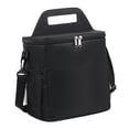 thumbnail image 1 of Bolsa de almuerzo aislante, enfriador de almuerzo, tela Oxford, bolsa térmica impermeable para Negro, 1 of 9