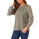 thumbnail image 4 of BLUSA DE CHIFFON PARA MUJERES INSPIRE CHIC CON ESCOTE EN FORMA DE LLAVE Y MANGAS PATCHWORK, TOP ELEGANTE PARA TRABAJO, COLOR L MORADO GRIS, 4 of 6