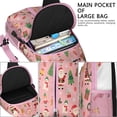 thumbnail image 4 of Sling Backpack,Pink Christmas Santa Pattern Crossbody Bag with Water Bottle Holder,Waterproof Sling Bag for Men/Women with Chest Phone Holder for Hiking,Travel, 4 of 6