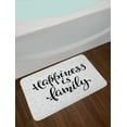 thumbnail image 2 of Family Bath Mat, Happiness is Family Hand Writing Inspirational Phrase Cute Simple Nature Backdrop, Non-Slip Plush Mat Bathroom Kitchen Laundry Room Decor, 29.5 X 17.5 Inches, Black Silver, Ambesonne, 2 of 2