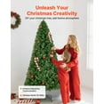 thumbnail image 5 of VEVOR Christmas Tree, 6ft Artificial Xmas Tree, Full Holiday Decor Trees with 1250 Branch Tips & Sturdy Metal Base for Home Party Office Decoration, 5 of 9