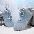 thumbnail image 3 of Dakaela Mens Womens Winter Hiking Boots Wide Toe Box Warm Barefoot Snow Booties Fleece Lined Zero Drop Non Slip Ankle Sneakers, 3 of 9