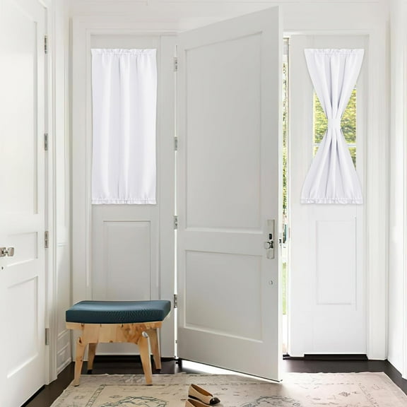 XIACOCO-White Sheer Curtains 84 Inches Long 2 Panels Set, Sheer White Curtains For Living Room/Bedroom, Rod Pocket Voile Sheer Panel Drapes, 2Pcs, Each 42" W X 17716" L