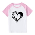 thumbnail image 2 of Feancey T-Shirts d'Été pour Garçons Filles à Imprimé Cœur Manches Courtes Hauts Confortables Amples T-Shirts pour Enfants Décontractés Col Rond T-Shirts Graphiques Liquidation d'Été Rose 11 Ans, 2 of 10
