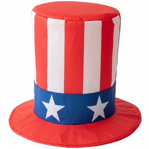 Yvsxxv USA Pattern Polyester Top Hat for Adult Daily Independence Day Festival Accessory