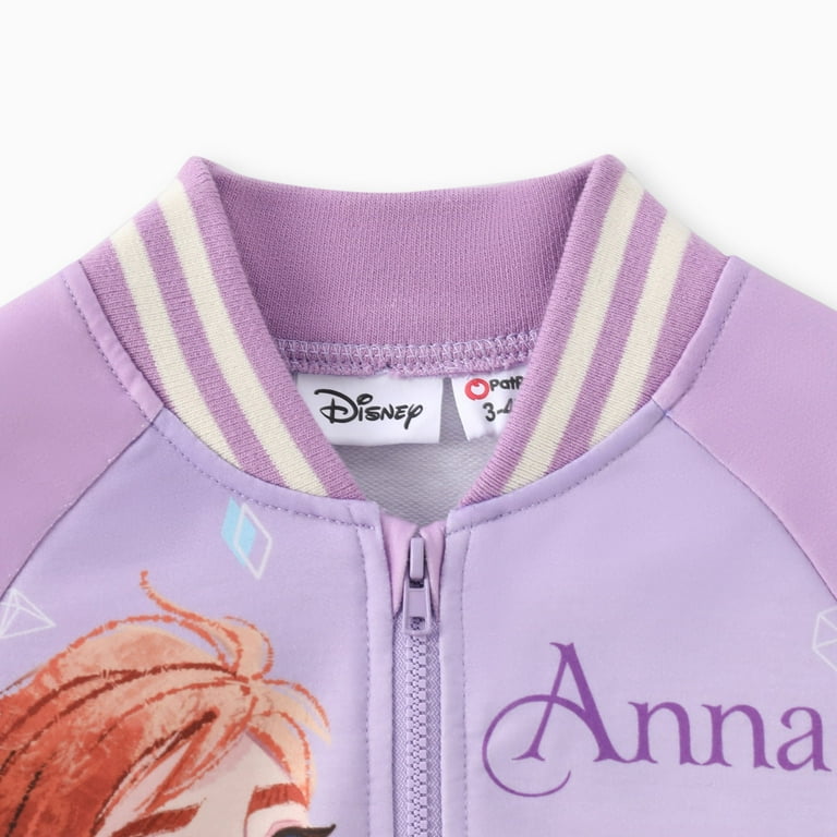 Disney Frozen Toddler Girls Bomber Jackets Anna Graphic Tie Dye