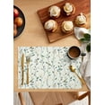 thumbnail image 2 of Placemats Set of 6, Cotton Linen Heat Table Mats Non-Slip Washable Green Ombre Leaves Birds Spring Placemat for Holiday Banquet Dining Kitchen Table Decor, 2 of 6