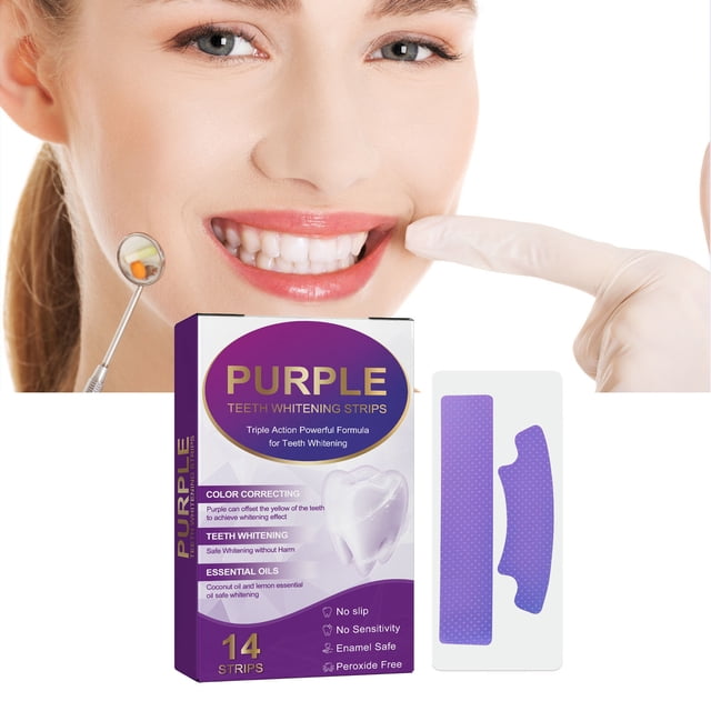 Dientes de Brillo de los Dientes, Restauración de Blancura Púrpura Fuera de los Dientes Efectivos para Fumar Manchas