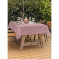 thumbnail image 2 of Outdoor Tablecloth with Umbrella Hole and Zipper, Vintage Nude Pink Rectangle Table Cloth 52x70 Inch Waterproof Tablecloth, Farmhouse Retro Solid Color Linen Texture Picnic Table Cover for Patio, 2 of 7