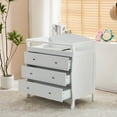 thumbnail image 3 of Ktaxon 3-Drawer Changing Table, Wood Infant Diaper Changing Station, Baby Dresser for Nursery, (White), 3 of 12