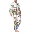 thumbnail image 2 of Sikiie Herbs and Wildflowers Mens Pajama Set, Soft Warm Long Sleeve Sleepwear, Cozy Button-Down Pjs for Men-XX-Large, 2 of 7