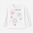 thumbnail image 5 of Toddler Toddler Kids Girls Long Sleeve Shirts Fall Clothes Crewneck T-Shirt with Cute Graphic Print Top for 2T 3T 4T 5T 6T 7T Girls Shirts, 5 of 9