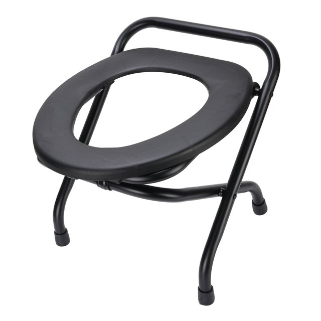 Chaise de Toilette Pliante, Commode de Toilette Portable, Chaise de Commode Pliable pour Camping Randonnée Voyage Voiture Urgence Adultes et Personnes Âgées