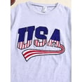thumbnail image 5 of 4th of July Family Matching Outfits Mommy and Me Matching Tees Tops Short Sleeve American Flag T-Shirts/Shorts Set Summer Clothes, 5 of 7