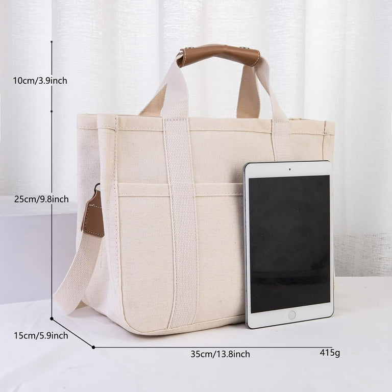 Qosneoun Everything Tote Bag,Utility Canvas Tote/Shoulder Bag for Daily  Life,Moonelo Everything Bag (white) : : Mode