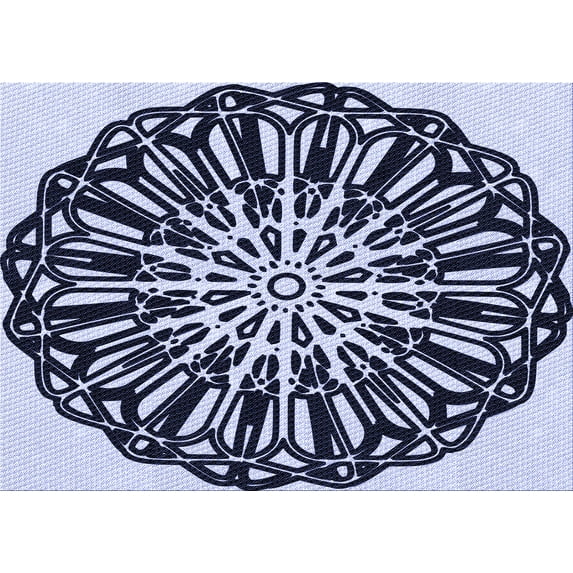 Ahgly Company Indoor Rectangle Patterned Night Blue Area Rugs, 2' x 4'