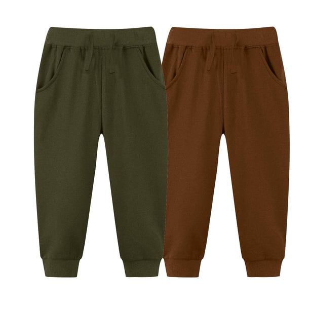 Odeerbi 2-7 Años Niños Niñas 2 Pcs Pantalones de Deporte Deportivo Entrenamiento Pantalones de Jogger de Verano Joggers de Color Sólido